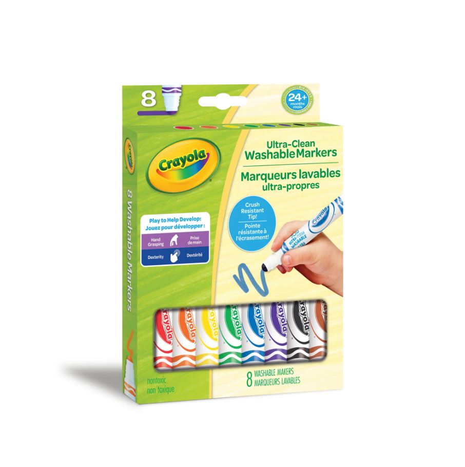Marqueur lavable ultra-propre Crayola (Paquet de 8)