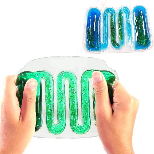 Tube sensoriel brillant à presser 9 pouces x 5,65 pouces x 5 pouces