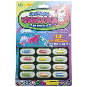 Licorne qui grossit dans l'eau (paquet de 12)