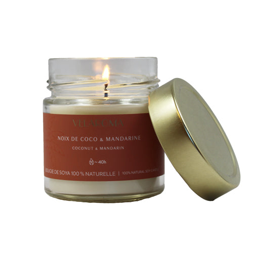 Chandelle en pot 7 oz Velaroma noix de coco et mandarine