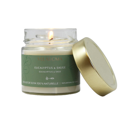 Chandelle en pot 7 oz Velaroma eucalyptus et sauge
