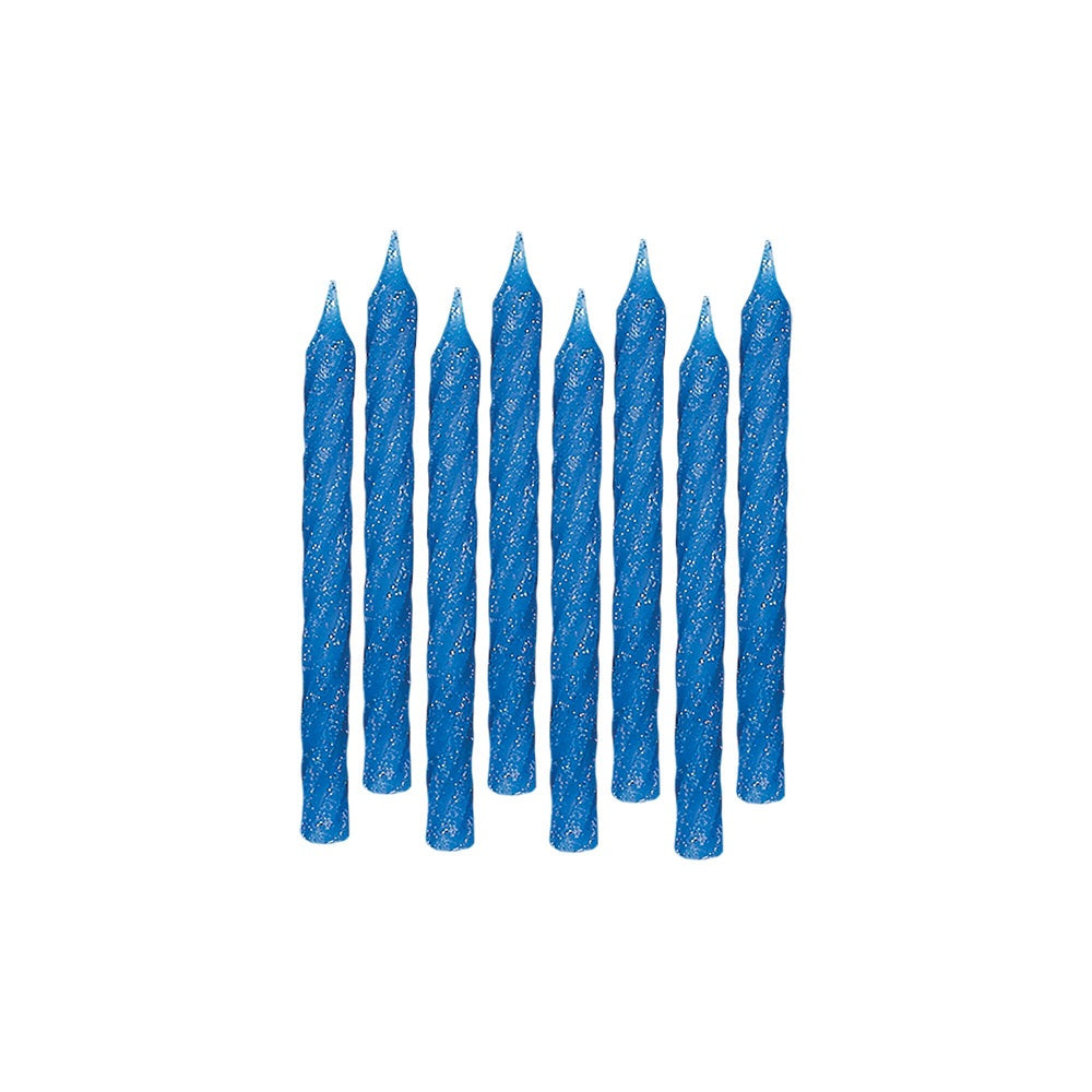 Chandelle d'anniversaire large spirale brillante (paquet de 24)