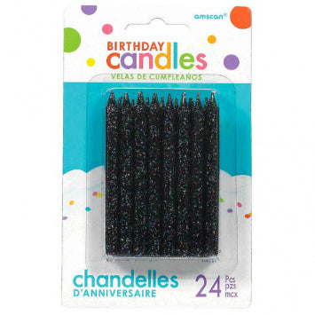 Chandelle d'anniversaire large spirale brillante (paquet de 24)