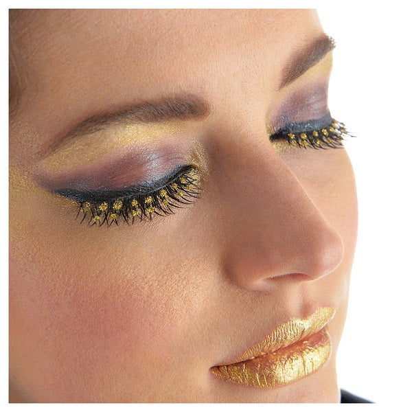 Faux cils noir et or