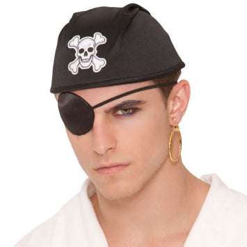 Boucles d'oreilles et cache-oeil de pirate