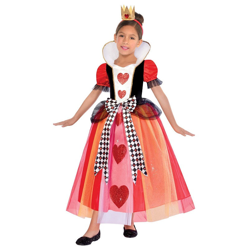 Costume enfant robe reine de coeur