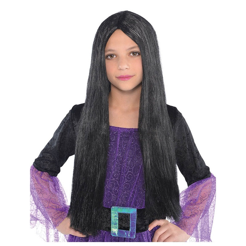 Perruque enfant longue noire