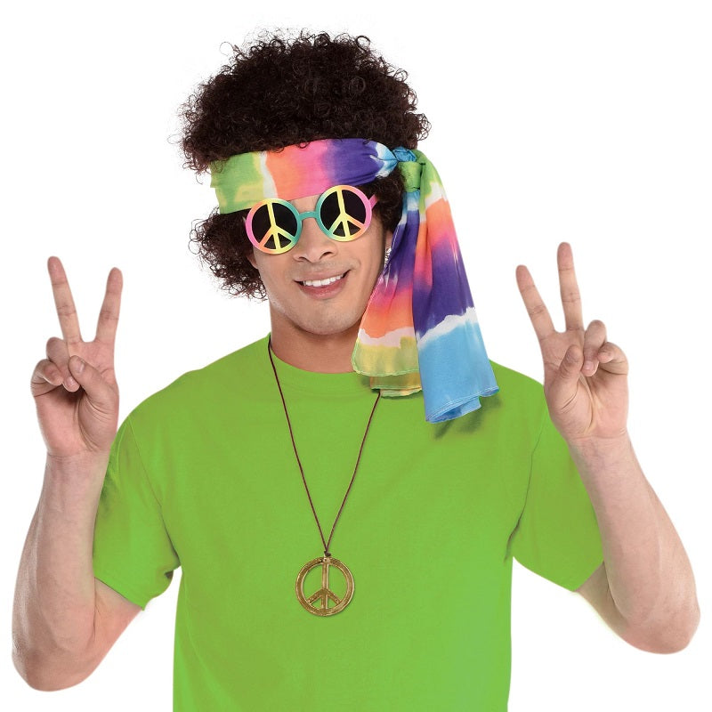 Ensemble d'accessoires de hippie arc-en-ciel