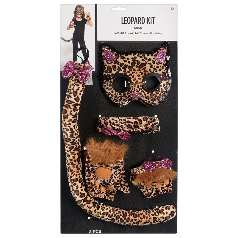 Ensemble d'accessoires de léopard pour enfant