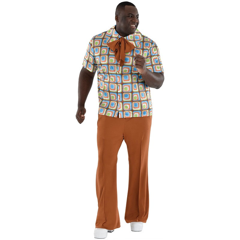 Costume homme chemise à col et pantalon années 60
