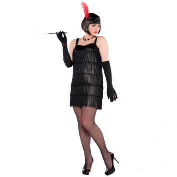 Costume femme robe charleston noire