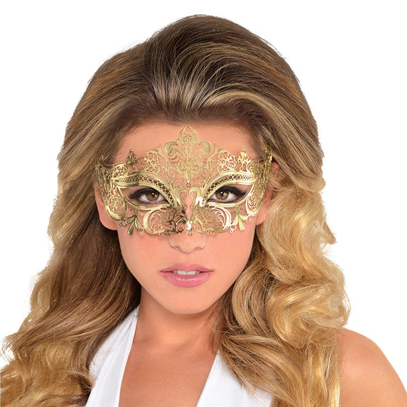 Demi-masque filigrane or