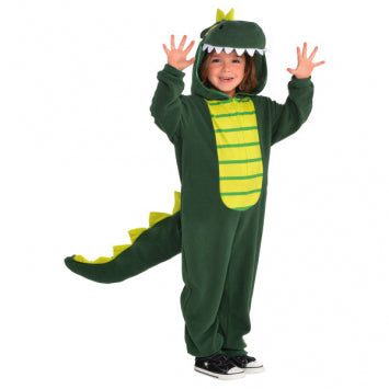 Costume enfant pyjama dinosaure vert (S)