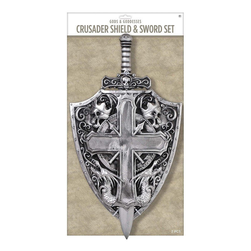 Bouclier et épée de chevalier 27 po x 14 po
