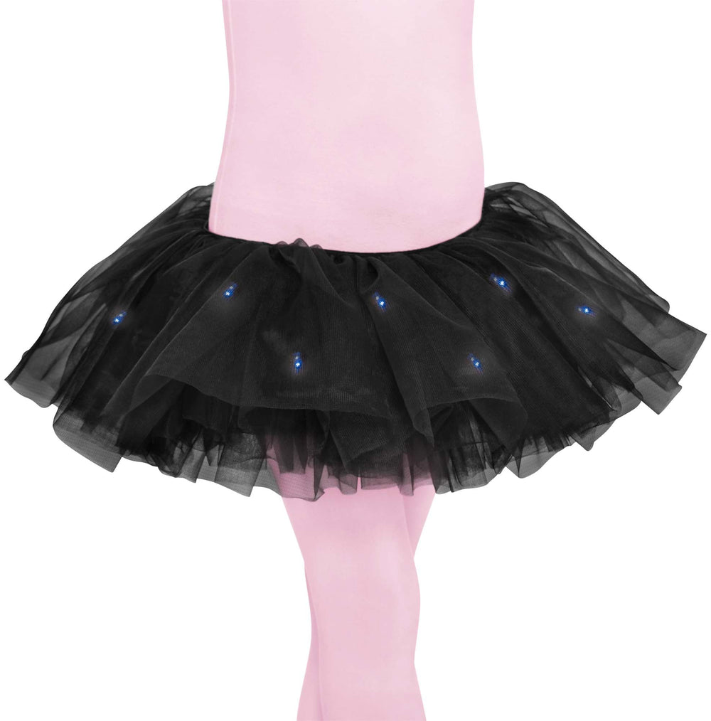 Tutu pour enfant noir avec lumière DEL (S-M)