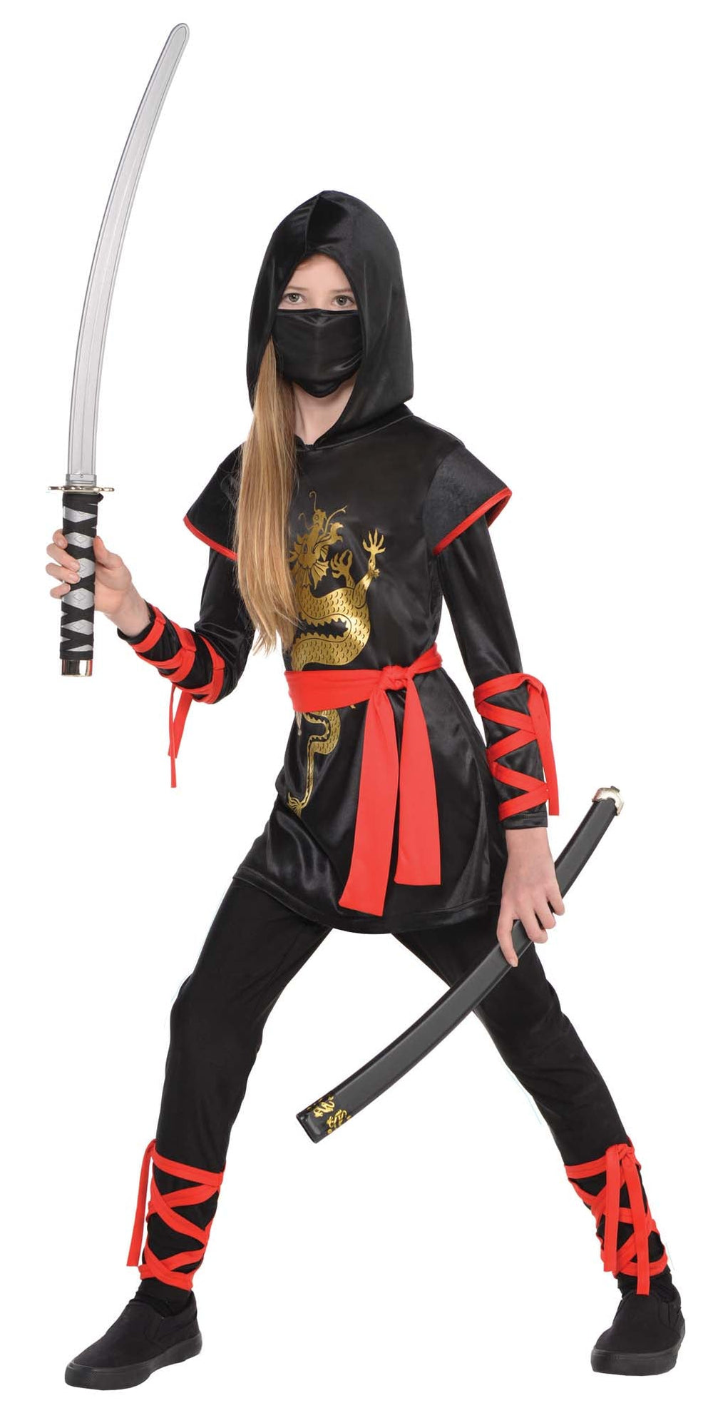 Costume enfant Dragon Ninja rouge et noir