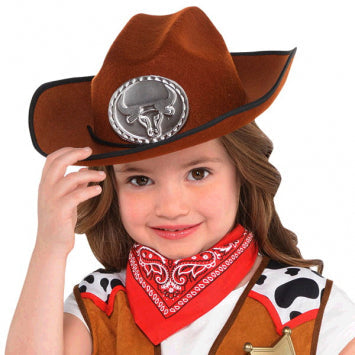 Chapeau de cowboy brun pour enfant