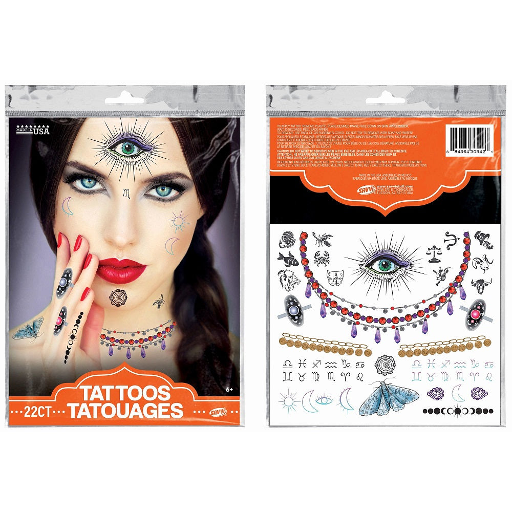 Tatouage varié (paquet de 22)