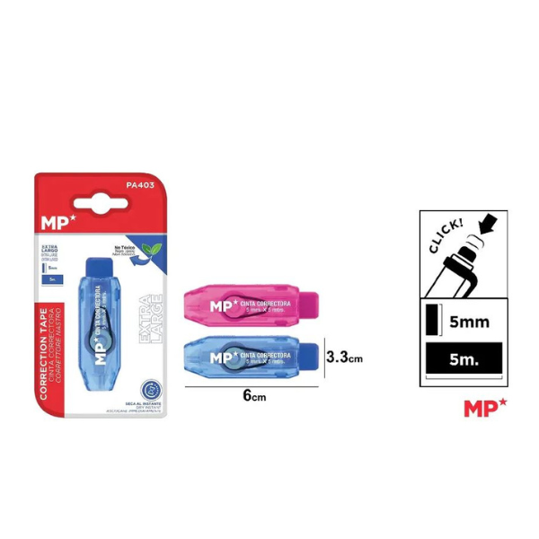 Ruban correcteur rétractable 5 mm x 5 m MP
