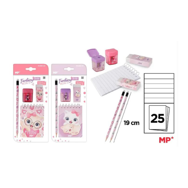 Ensemble de papeterie MP Chat (4 morceaux)