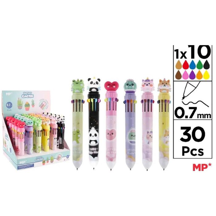 Stylo 0,7 mm MP 10 couleurs Fantaisie