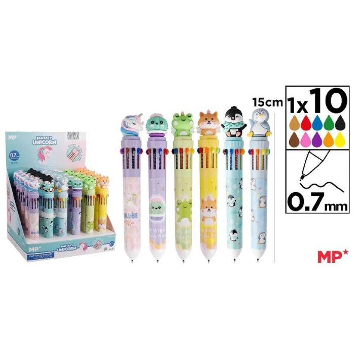 Stylo 0,7 mm MP 10 couleurs Animal
