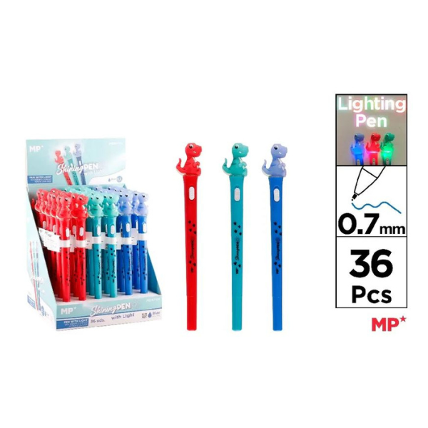 Stylo lumineux 0,7 mm MP Dinosaure