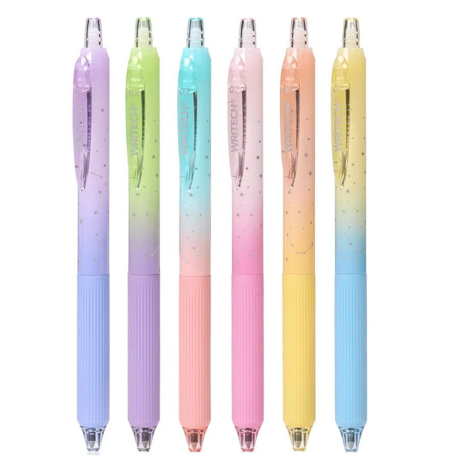 Stylo gel 0,7 mm Nebula pastel à encre noire