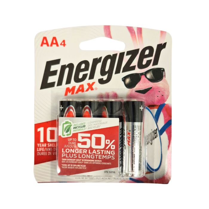 Pile alcaline Energizer AA (paquet de 4)