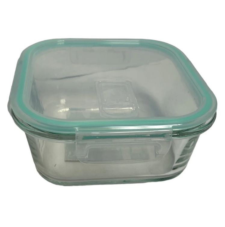 Contenant d'aliment carré 800 ml en verre