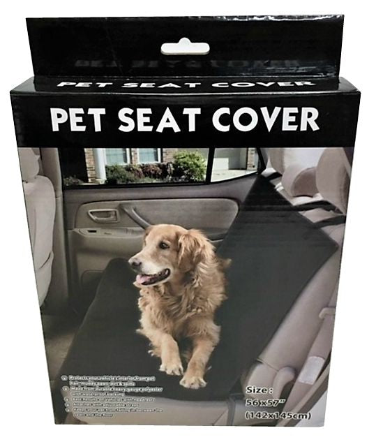 Couvre-siège pour animal 56 po x 57 po noir