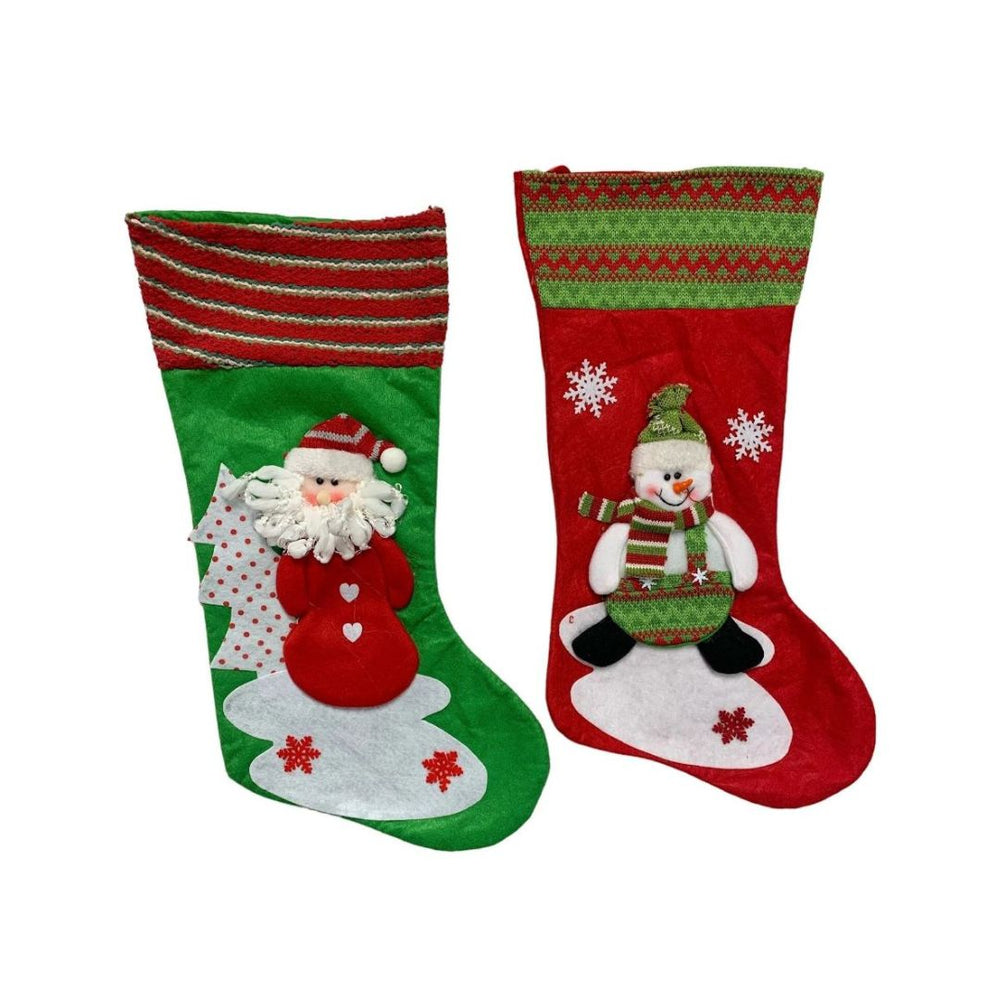Bas de Noël 19 po 3D feutrine