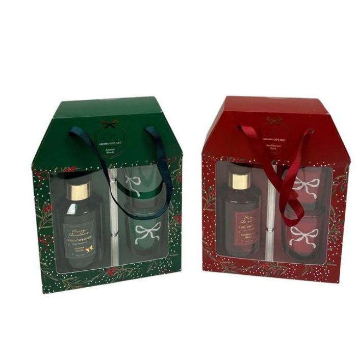 Ensemble de diffuseur 100 ml et 2 chandelles dans une boîte cadeau