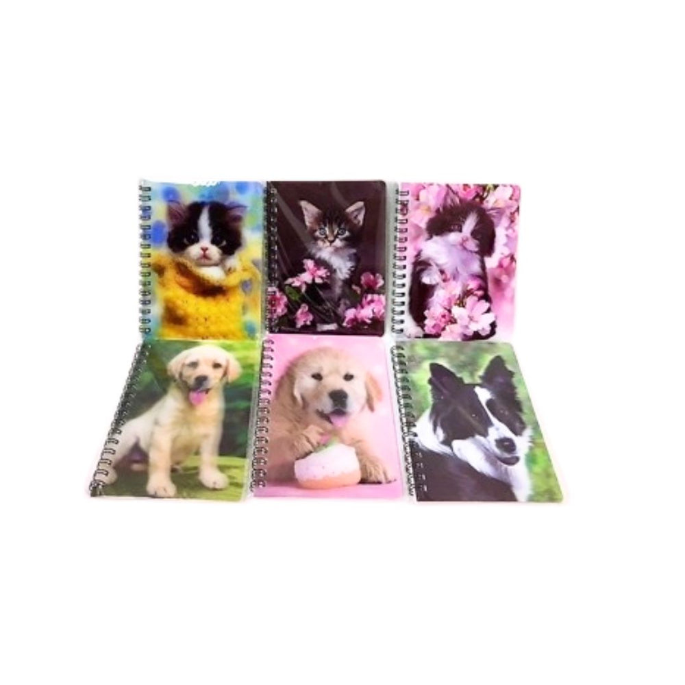 Cahier de notes spirale 4 po x 6 po chien et chat