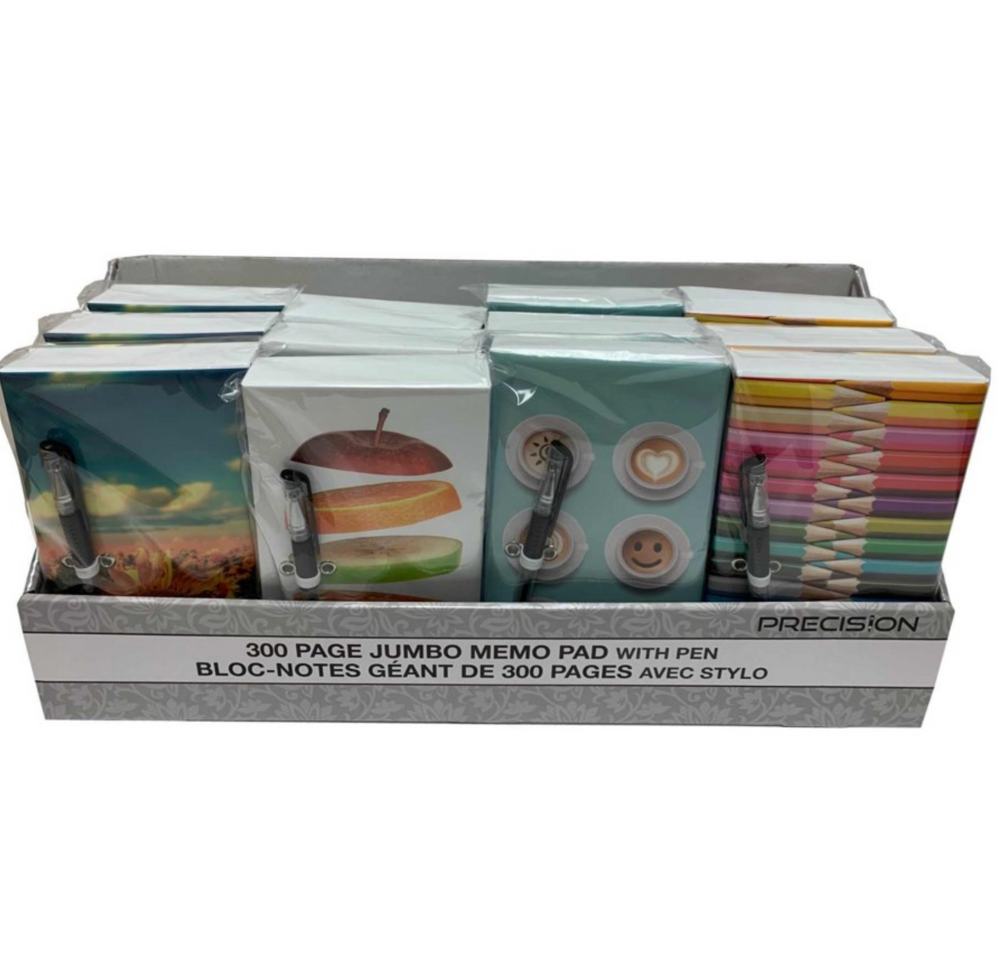 Bloc-notes jumbo avec stylo (300 feuilles)