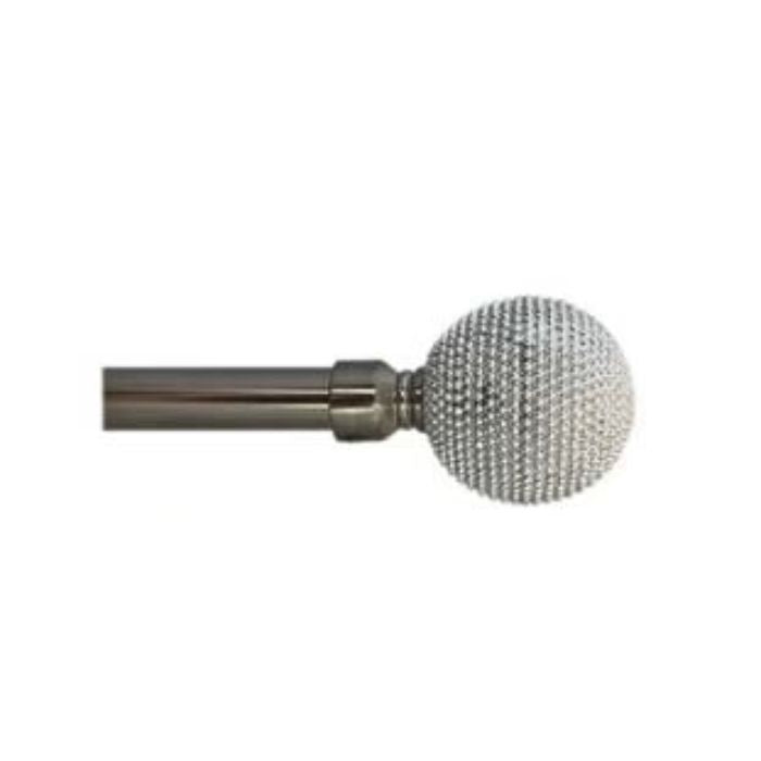 Tringle à rideau (19 mm) acier boule diamantée