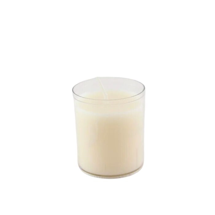 Chandelle dans un pot en plastique 95 g 2 po x 2,5 po blanc