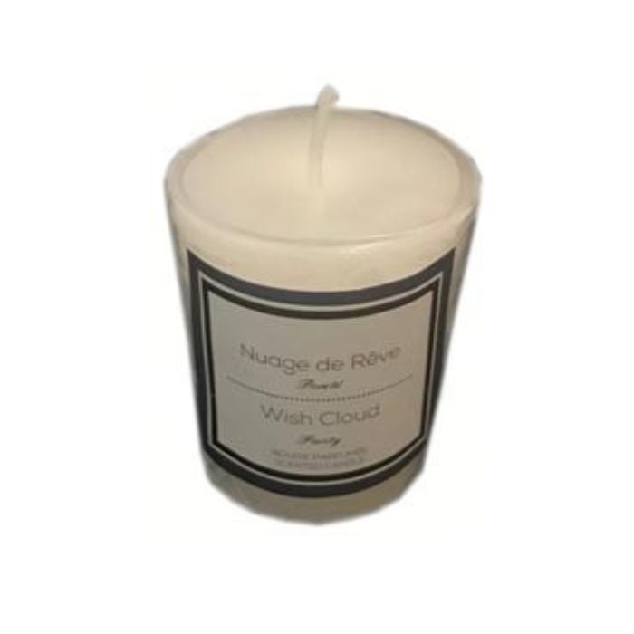 Chandelle votive non parfumée blanc