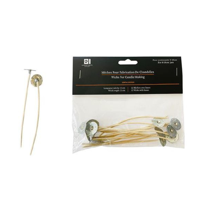 Mèches pour fabrication de chandelles 3 po à 4 po