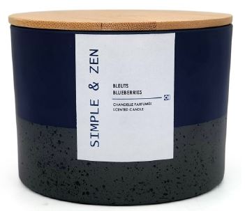 Chandelle 8,5 po x 12 po bleuets