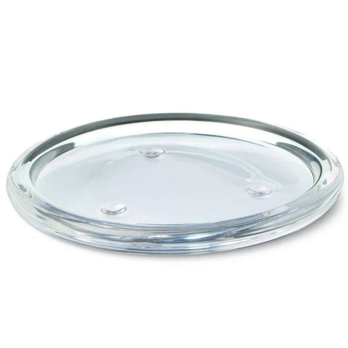 Bougeoir assiette en verre rond 4 po antidérapant