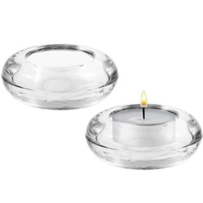 Porte-chandelle à réchaud en verre 2,6 po x 1 po clair