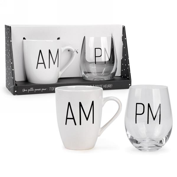 Ensemble de tasse et verre à vin AM-PM