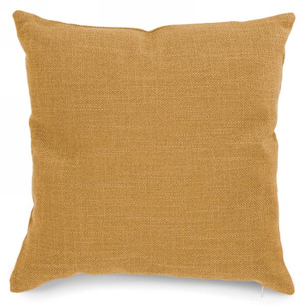 Coussin 20 po x 20 po jaune moutarde