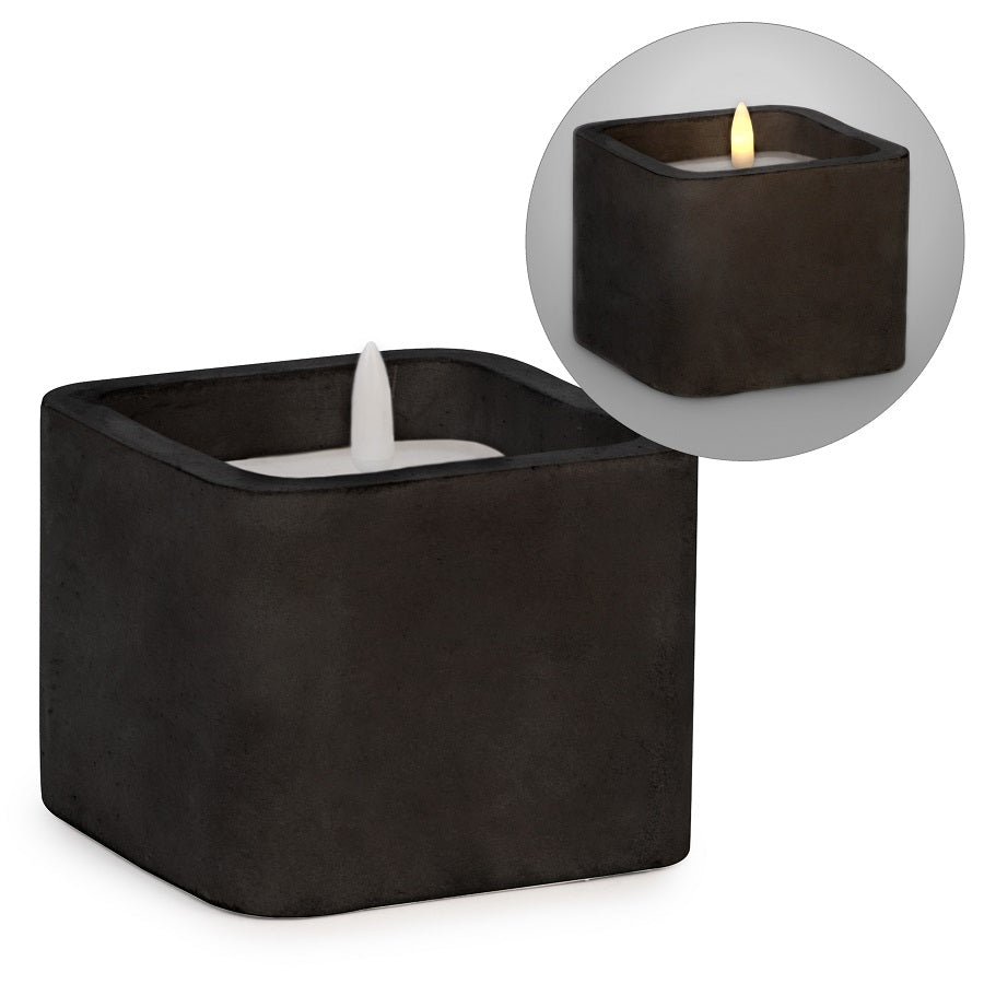 Chandelle LED carré noire