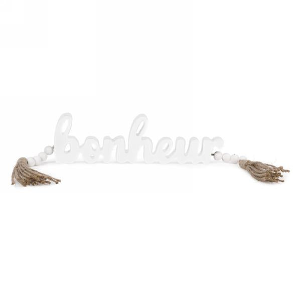 Décoration "bonheur" avec glands