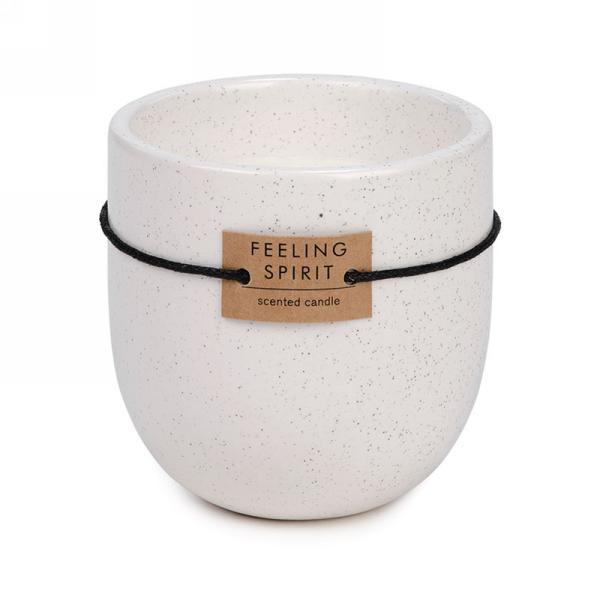 Chandelle parfumée pot en céramique 3 po x 3 po blanche