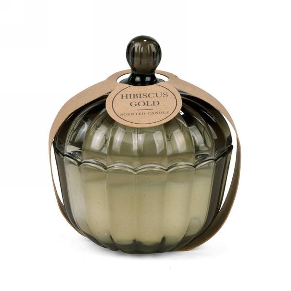 Chandelle parfumée pot en verre avec couvercle 4 po x 4 po