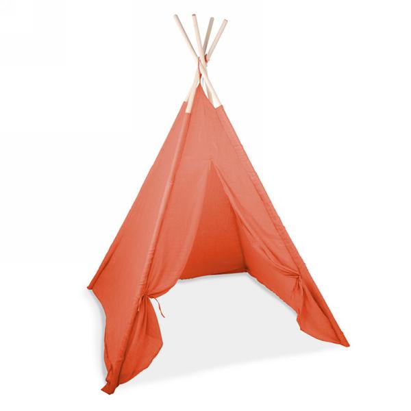 Tente tipi 46 pouces x 66 pouces orange pour enfant