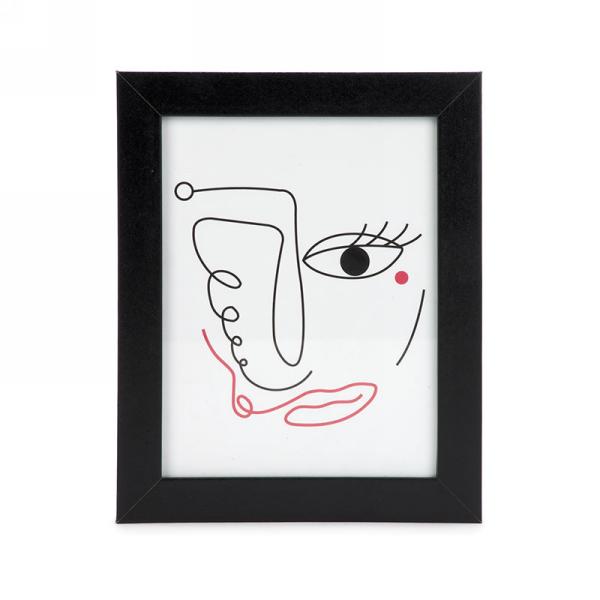 Tableau 7 po x 8 po visage noir et rose